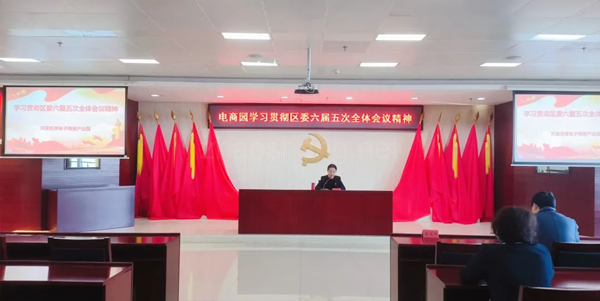 动态 | 电商园传达学习区委六届五次全会精神 